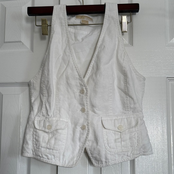 Michael Kors Other - Michael Kors Cream Button-Up Vest
